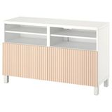 IKEA BESTA tv sehpası beyaz-huş kaplama - 19420497