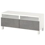 IKEA BESTA tv sehpası beyaz-koyu gri - 09435871
