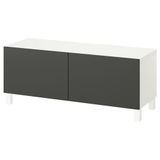 IKEA BESTA tv sehpası beyaz-koyu gri - 09572957