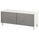 IKEA BESTA tv sehpası beyaz-koyu gri - 29419441