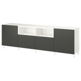 IKEA BESTA tv sehpası beyaz-koyu gri - 39574993
