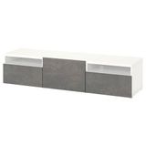 IKEA BESTA tv sehpası beyaz-koyu gri - 89432473