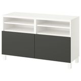 IKEA BESTA tv sehpası beyaz-koyu gri - 89574976