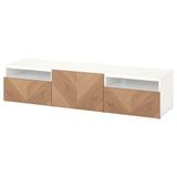 IKEA BESTA tv sehpası beyaz-meşe kaplama - 59420301