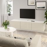 IKEA BESTA tv sehpası beyaz-parlak cila-bej - 59330701