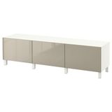 IKEA BESTA tv sehpası beyaz-parlak cila-bej - 89195462
