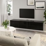 IKEA BESTA tv sehpası venge-parlak cila-siyah - 69330673