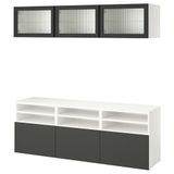 IKEA BESTA tv ünitesi beyaz-antrasit - 09575178