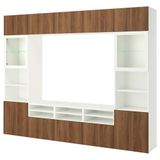 IKEA BESTA tv ünitesi beyaz-ceviz görünüm - 19614565