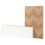 IKEA BESTA tv ünitesi beyaz-meşe kaplama - 09612091