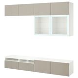 IKEA BESTA tv ünitesi beyaz-parlak cila-bej - 09488807