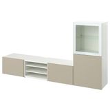 IKEA BESTA tv ünitesi beyaz-parlak cila-bej - 19488722
