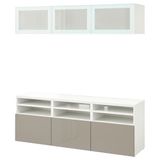 IKEA BESTA tv ünitesi beyaz-parlak cila-bej - 59488796