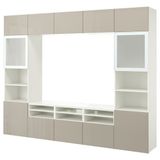 IKEA BESTA tv ünitesi beyaz-parlak cila-bej - 79488804
