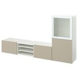 IKEA BESTA tv ünitesi beyaz-parlak cila-bej - 99488723