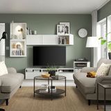 IKEA BESTA tv ünitesi beyaz-şeffaf cam - 29406924