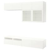 IKEA BESTA tv ünitesi beyaz-şeffaf cam - 49412165
