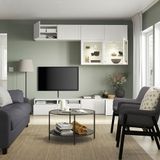 IKEA BESTA tv ünitesi beyaz-şeffaf cam - 49412354