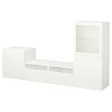 IKEA BESTA tv ünitesi beyaz-şeffaf cam - 69190168