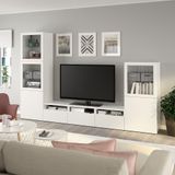 IKEA BESTA tv ünitesi beyaz-şeffaf cam - 69406385