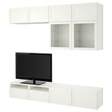 IKEA BESTA tv ünitesi beyaz-şeffaf cam - 89412352