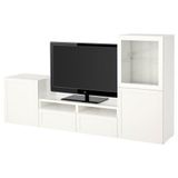 IKEA BESTA tv ünitesi beyaz-şeffaf cam - 99190157