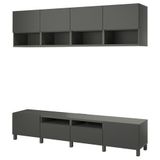 IKEA BESTA tv ünitesi koyu gri - 99507991