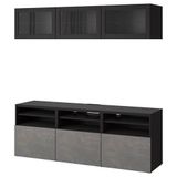 IKEA BESTA tv ünitesi venge-koyu gri - 49435992
