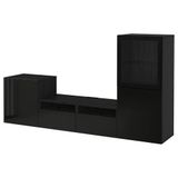 IKEA BESTA tv ünitesi venge-siyah-şeffaf cam - 19190104