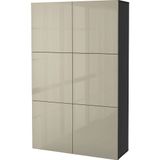 IKEA Besta Venge Parlak Cila Bej 120x40x192 CM Dolap Kombinasyonu