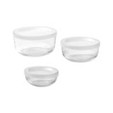 Ikea Bestamma Cam Saklama Kabi Seti - 3 Lu Set - Yuvarlak