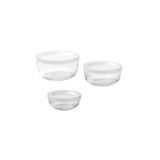 IKEA Bestamma Cam Saklama Kabı Seti, 3'lü Set, Yuvarlak, Şeffaf