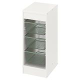 IKEA Beyaz Çok Amaçlı Saklama Ünitesi, 34x44x55 cm, Açık Yeşil Kutuları, Çocuk Odası Oyuncak Dolabı