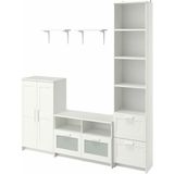 IKEA Beyaz Dayanıklı Tv Ünitesi 258X41X190 cm