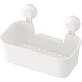 IKEA Beyaz Duş Sepeti Kare Banyo Rafı Modern Tasarım Vantuzlu 28x17x17 Sepet