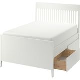 IKEA Beyaz Fonksiyonel Çift Kişilik Karyola 140X200 cm - 140 x 200 cm
