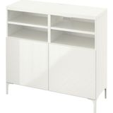 IKEA Beyaz Fonksiyonel Tv Ünitesi 120X42X74 cm