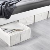 IKEA Beyaz Katlanabilir Saklama Kutusu Hurç 44 x 55 x 19 cm Polyester Kumaş ile Pratik Çözüm