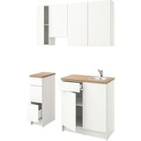 IKEA Beyaz Kullanışlı Mutfak Dolabı 220X61X220 cm