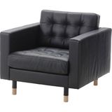 IKEA Beyaz Modern Berjer Koltuk - Tekli Deri Koltuk