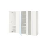 IKEA Beyaz Modern Kapaklı Gardırop, Ayna Detaylı, Geniş İç Hacim 2006809755688