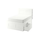 IKEA Beyaz Modern Karyola, 140x200 cm, Ayaklı Yatak 2003183970684