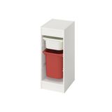 IKEA Beyaz Modern Saklama Ünitesi 34x44x56 cm Çocuk Odası Oyuncak Dolabı Düzenleyici, Kırmızı