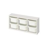 IKEA Beyaz Saklama Ünitesi, 99x21x30 cm, Çocuk Odası Oyuncak Dolabı Düzenleyici