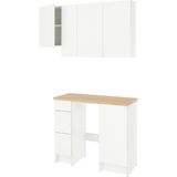IKEA Beyaz Şık Mutfak Dolabı 220X61X220 cm