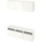 IKEA Beyaz Şık Tv Ünitesi 180X42X185 cm