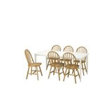 IKEA Beyaz Yemek Masası Takımı, Akasya Sandalyeli, 6 Kişilik