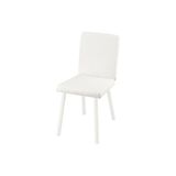 IKEA Beyaz Yemek Sandalyesi, Kumaş Döşemeli, Modern Tasarım