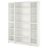IKEA BILLY cam kapaklı kitaplık beyaz - 19483606