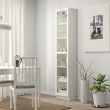 IKEA BILLY cam kapaklı kitaplık beyaz - 39287398